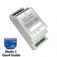Shelly 1 GEN4 - DIN Rail - Single Channel Relay (WiFi, Matter, Zigbee, Bluetooth)