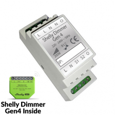 Shelly Dimmer GEN4 - DIN Rail - Universal Trailing Edge Dimmer (WiFi, Matter, Zigbee, Bluetooth)