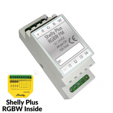 Shelly Plus RGBW PM - DIN Rail - LED/RGBW Controller 12/24VDC (WiFi, Bluetooth)