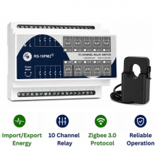 Zigbee 10-Channel Relay and Import/Export KWh Energy Meter | Home Assistant Compatible